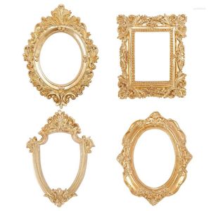 Frames 4 PCS Cadre d'image vintage Antique PO Mur suspendu table de Noël DÉCOR DE FORMES DE CHOISI