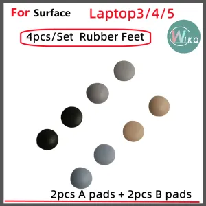 Frames 4pcs Rubber Foot Notebook Feet Pad pour surface ordinateur portable 3 4 5 Remplacement Poot Bott Bottom Case Foot Padt Nonslip Mat Silver Black