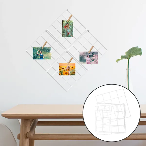 Frames 4pcs Square Wall Grid for Po Metal Pannel DIY Fil Affichage