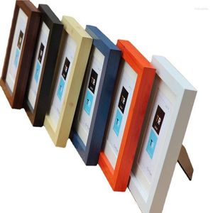 Frames 5 inch 7inch 8inch 10 inch fotolijst weergave Foto's PO met bureaublad houten graan zwarte witte kleur