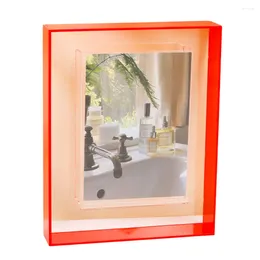 Cadres de 5 pouces Transparent PO Frame Decorative Picture Stand Floating For Tabletop Gallery