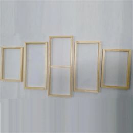 Cadres 5 panneaux de cadre en bois pour toile outil de peinture à l'huile personnalisé bricolage intérieur en bois mur Art 210908289I