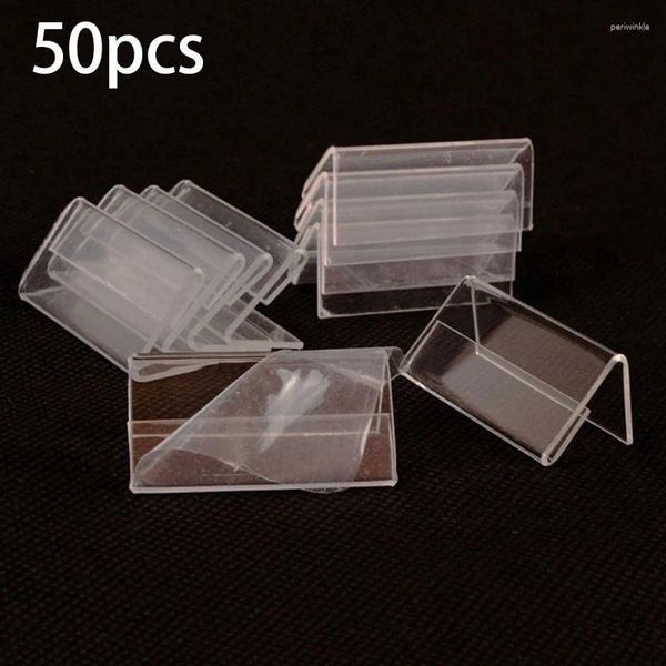 Frames 50pcs Clear Signage Carte Holder Affiche en plastique mini-étiquette ACRYIQUE SÉPONDE 2X4CM