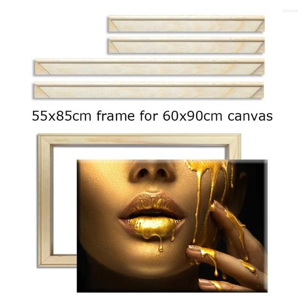 Frames 55x85cm Cadre en bois pour 60x90cm toile peinture à l'huile Picture nature DIY DIAMOND WART Art Decor