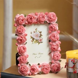 Frames 6 inch moderne roze roos hars fotolijst familie decoratie feest verjaardagscadeau