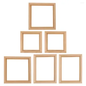 Cadres 6 pcs Po Cadre Modèle Ornement Peinture en bois Image Paysage Décors Maison Disposition Props Accessoire Enfant