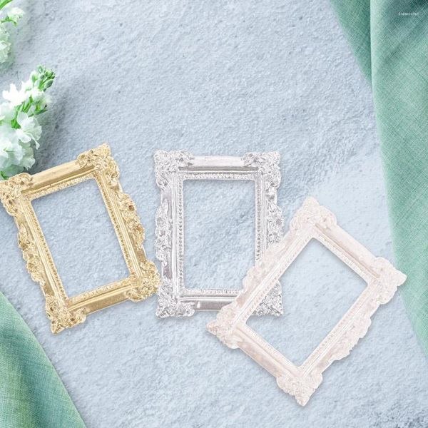 Frames 6pcs 9pcs DIY Mini Vintage Gold Picture Resin Crafts