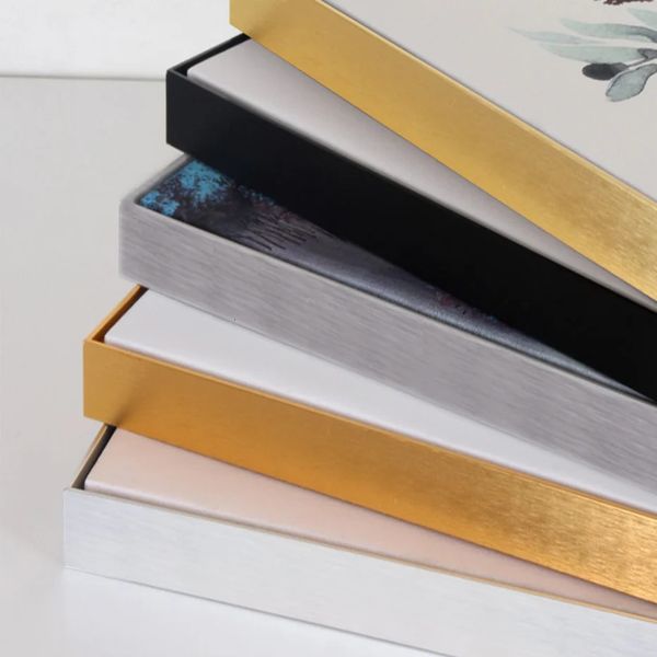 Marcos 8 colores DIY Kit de marco de lienzo flotante Metal Oro Negro para pinturas de arte de pared Imagen Póster Galería Sala de estar Decoración para el hogar 231202