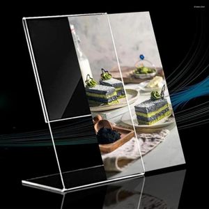 Frames A6 Transparent en acrylique Affiche Stand de bureau Carte Picture Picture Rack Clear Plate Poste pour décor de mariage à la maison