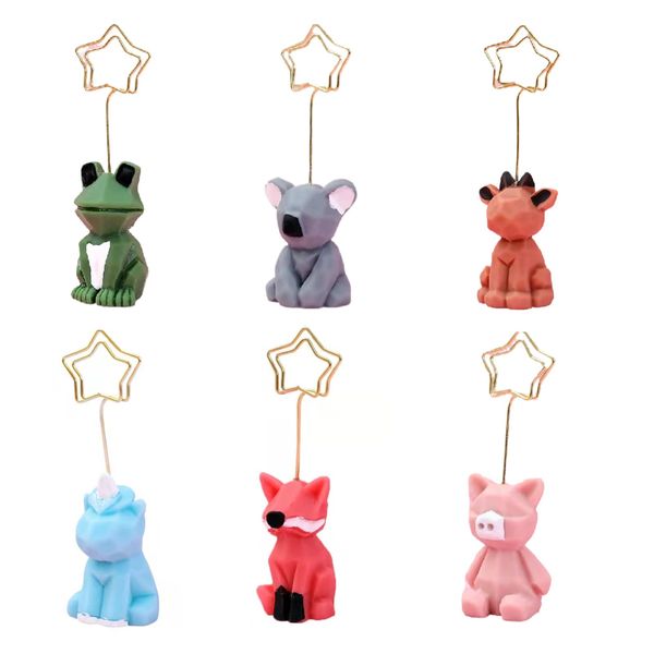 Frames et modages l Carte PO Holder Pinces Animal Clips Clips Resin Picture Mémo Clip Mignon Nom Numéro Note Office Supply Ho Bdesybag AM81B