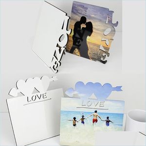 Cadres Et Moulures Blanc Sublimation Mdf En Bois Transfert Thermique Phase Plaque Amour Heartshape Diy Saint Valentin Cadeau En Gros Dro Dhgsi