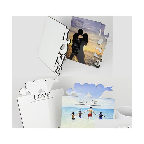 Cadres Et Moulures Vierge Sublimation Mdf En Bois Transfert Thermique Phase Plaque Amour Heartshape Diy Saint Valentin Cadeau Goutte En Gros Dhsln