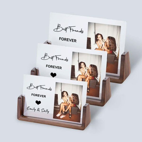 Cadres et moulures Cadre Amis Photo Cadeaux d'anniversaire personnalisés pour un ami Ie Bff Personnalisé en bois P O Drop Delivery Dh2Yi