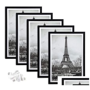 Cadres et moulures Cadre photo Galerie d'affichage Montage mural P O Crafts Case Home Decoraions Noir Blanc 4 tailles pour Ch Homefavor Dh6Tu