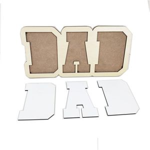 Frames en lijstwerk Sublimatie Blank Dad P O Frame Vaderdagcadeau Warmteoverdracht Mdf-album Creatief Diy Ambachten Verjaardagscadeaus Sup Dh6Zt