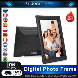 Frames Andoer 10,1 pouces Frame photo numérique Cloud Frame d'image numérique Tft Screen tactile avec un cadeau de support pour ami et famille