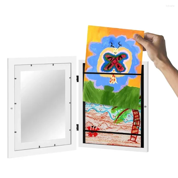 Frames Cadre d'art d'art d'art étendable affichage mural d'ouverture avant en bois pour les dessins pour enfants Projets artistiques