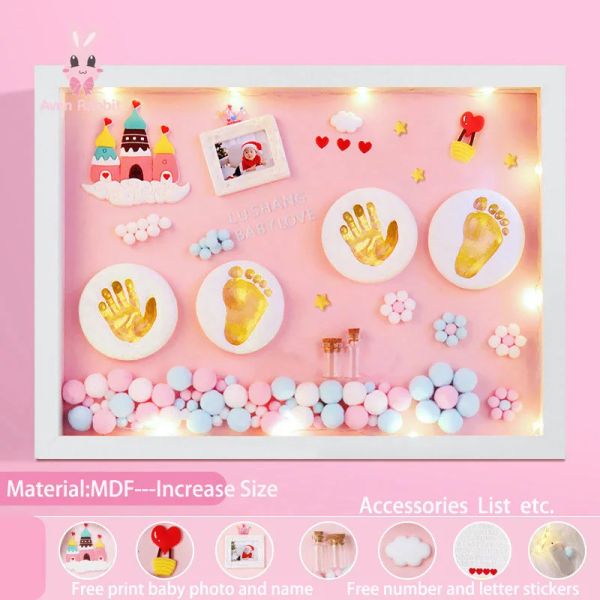 Frames Baby Accessories NOUVELLE-BORN SET CADEAU CADEAU CLAY FOOD MAIN DIY Baby Frame Photo Frame d'empreinte à main