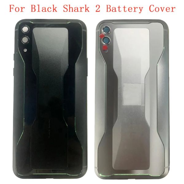 Cadres du boîtier de la batterie COUVERTURE DU BACK BACK BACK BACK Back pour xiaomi Black Shark 2 Couvre-caméra de couverture de la batterie Cadre Cadre avec logo