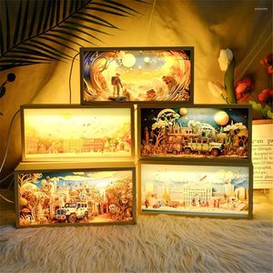 Frames belles images Cadre PO diy avec lumière LED peut personnaliser votre image personnelle exquise anniversaire présent décoration de maison