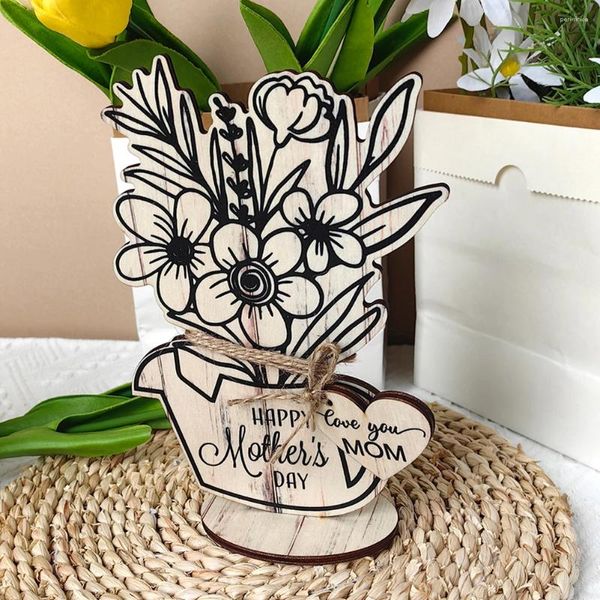 Frames Carte d'anniversaire pour maman bouquet gravé de fleurs ensemble d'artisanat de bricolage suspendu la gravure double facette de haute qualité