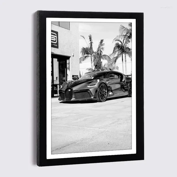 Cadres en bois noir 15x21 A4 A3 avec une affiche de caméra de supercar de luxe Street PO Cadre Nordic blanc Picture Mur décor