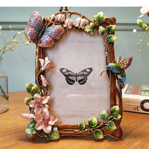Frames Butterfly Flower branche décorative po vintage en dentelle florale image de mariage anniversaire cadeaux décoration de bureau