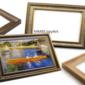 Frames Klassieke Europese doe-het-zelf-kunst Houtachtige kunststof fotolijst Canvas schilderij voor schilderijen huisdecoratie