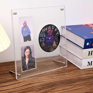 Frames Helder Acryl Fotolijst Cd Frame Display Stand Idol Kpop Fotokaarthouder Idol CD Protector Home Modern Decor Marco De Fotos Z0313