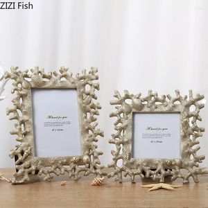 Frames Koraalvorm Po Frame Shell Conch Voor Foto's Bureau Decoratie Figuren Portret Ingelijste Kunst Nachtkastje Ornamenten