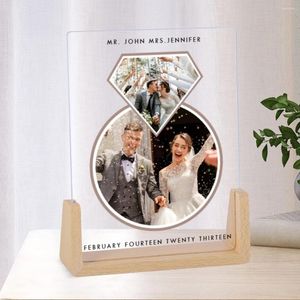 Frames aangepaste geschenken voor een paar gepersonaliseerde betrokken po frame cadeau -engagement jubileum verjaardag bruiloft