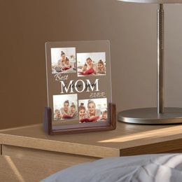 Frames Cadre PO personnalisé Cadre en acrylique personnalisé Image créative KeepSake Decoration Collage Plaque d'anniversaire Cadeaux pour mère