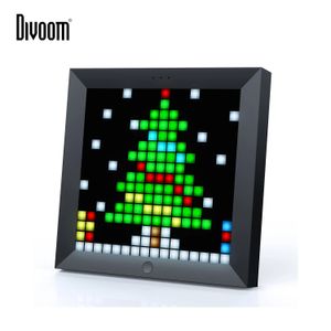 Cadres Divoom Pixoo Digital Po Frame Réveil avec Pixel Art Programmable LED Affichage Néon Signe Décor Année Cadeau 231205