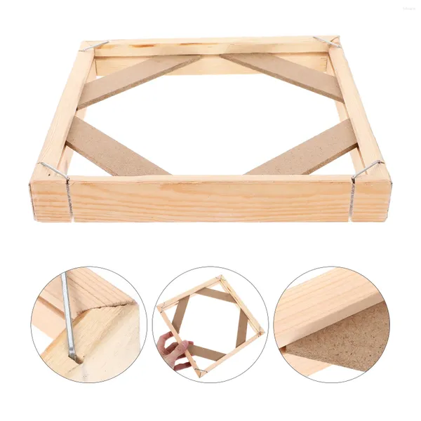 Frames Cadre d'image combinaison bricolage Strong adhésif décoratif diamant sans cadre (largeur de longueur de 20 cm) Réparation Étudiant en bois