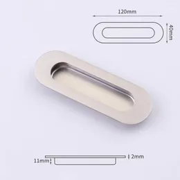 Cadres boutons de porte poignée Invisible armoire ovale carré armoire 120 40mm 1 pièces 4mm vis Durable 2MM d'épaisseur de haute qualité