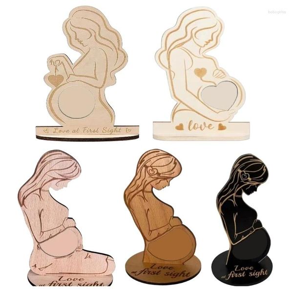 Frames Expectante Regalo de Madre Madre Marco de madera para el bebé ultrasonido POS Amor en el vientre Mamá embarazada única