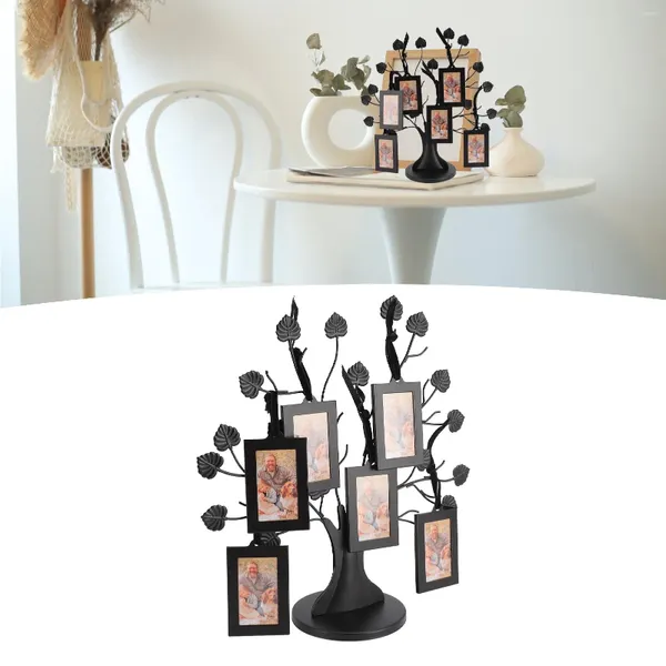 Frames marco de la imagen del árbol genealógico múltiples innovador elegante con 6 PO colgantes para decoración del hogar