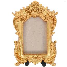 Frames Frame Po Picture Holder Vintage Display Tabletop Gold Desktop Rustic Retro Decorative Memorial Baroque Orned