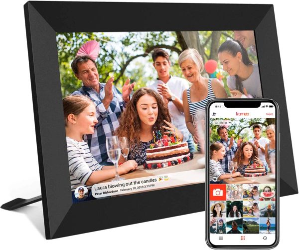 Frames Frameo 10,1 pouces Smart WiFi Digital Photo Frame 1280x800 IPS LCD TOCK SCREAT PORTRAIT AUTOROTATE PORTRAIT ET PLANDAGE INFORME EN 16 Go