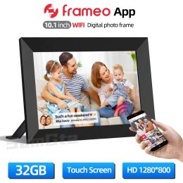 Frames Frameo 10,1 pouces WiFi Smart Digital Photo Frame 1280x800 HD IPS TOCT ÉCRAN IMAGE Cadre électronique 32 Go Mémoire Autorotate