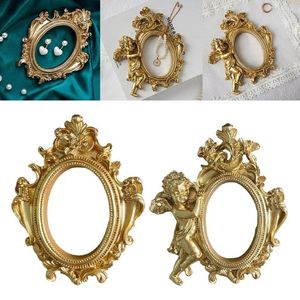 Frames Golden PO Frame Mini Resin Bijoux Affichage Ins Style Baroque Antique Pographie Prophes Moule