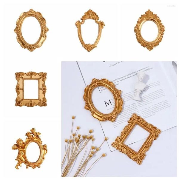 Frames Golden Retro PO Frame Ins Nail Art Jewelry Decoration Home Internet ornements POGRAMENT