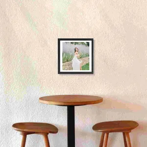 Cadres Décor de ménage Cadre en bois massif Po 6 pouces 10 12 Table Tenture murale en bois Creative Picture Vintage pour