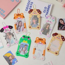 Frames Kawaii PO Holder Cartoon Idol Picture Protector Mini Pocards Slevés Pendre en forme d'animal mignon