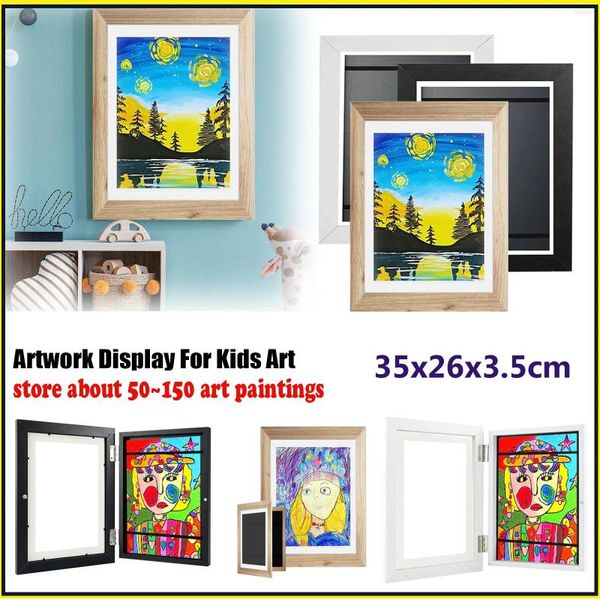 Frames Kids Art Front Oeuvre en bois modifiable PO Kid Oeuvre 3D Picture Display pour décoration murale