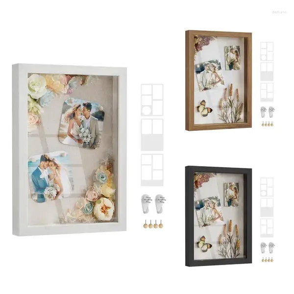 Frames Kids Ombswork Shadow Box Frame Picture Frame Portable Deep Art pour anniversaire Graduation Crafts