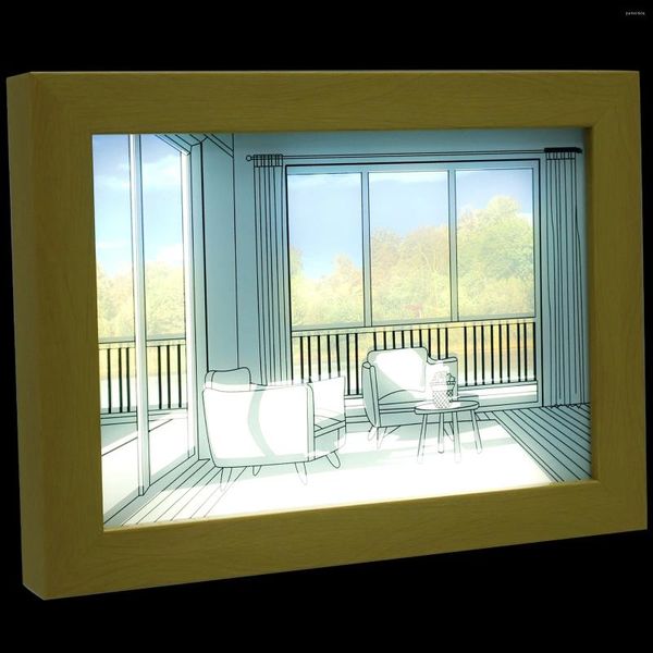 Frames Light Up Picture Frame Desktop Po luminoso para sala de estar dormitorio