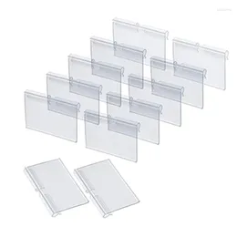 Frames Luda 300PCS Porte-étiquettes en plastique transparent pour les prix de détail des étagères de fil.