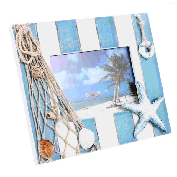 Marcos Mediterráneo PO Frame Picture Océano Tema Océano Ornamento de escritorio para POS