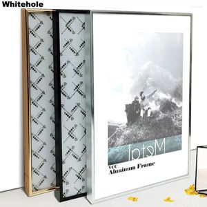 Frames Metalen fotolijst voor muurposter Foto's Klassiek aluminium Po hangend A3 A4 30x40 certificaat